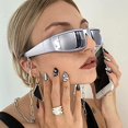 thumbnail image 3 of KAMMPT-gafas de sol de estilo Punk Y2k para hombre y mujer, lentes de sol a la moda con espejo para exteriores, populares, para ciclismo, 3 of 4
