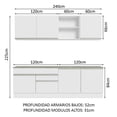 thumbnail image 4 of Cocina Integral Completa Madesa Glamy 240cm Blanco, 4 of 9