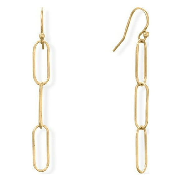 Precious Stars 14/20 Gold Fill Dangling Paper Clip Earrings