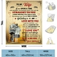 thumbnail image 6 of Wedding Anniversary Romantic Gift for Her Blanket, Mothers Day Birthday Gifts for Wife, Wife Gifts from Husband, Best Wife Birthday Gift Ideas, to My Wife Flannel Throw Blanket 60 x 50 inch, 6 of 6