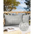 thumbnail image 2 of Heart shaped Quote Motivational Words Outdoor Pillow Covers Set of 2, Decorative Waterproof Throw Pillow Case, Grey Cotton Linen Soft Cozy Cushion Pillowcases, 2 of 6