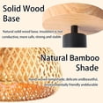 thumbnail image 3 of Bamboo Ceiling Light, Semi-Flushmount Wicker Ceiling Light, Handmade Boho Rattan Ceiling Light Fixture, 3 of 5