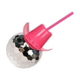 thumbnail image 1 of Inteprter Taza decorativa para fiesta, eventos temáticos y decoraciones, barbacoas, sombrero de vaquero, taza de agua galvanizada Cocina y Comedor Sombrero de mezclilla rojo rosa, 1 of 6