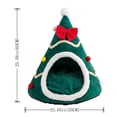 thumbnail image 2 of Coollooc Christmas Tree Dog House Cozy Pet Cave Dog Sleeping Bed Pet Dog Tent with Removable Cushion Dog Bed for Dogs Cats, 2 of 8
