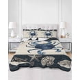 thumbnail image 3 of Coastal Crab Twin Size Down Alternative Comforter, Lightweight Comforter Quilt Bedding Set with Pillow Shams Nautical Ocean Beach Fish Starfish All Seasons Bed Comforter Duvet Insert 68"x86", 3 of 7