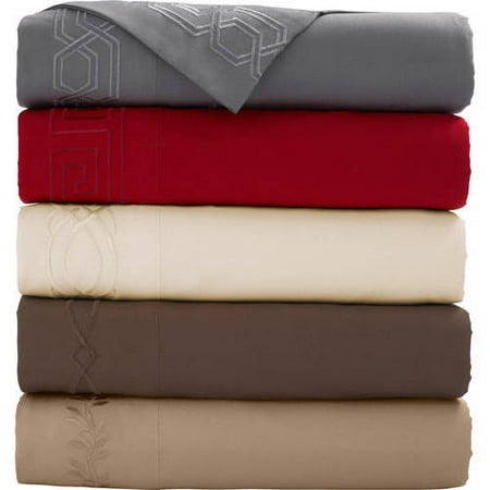 Mainstays Embroidered Microfiber Sheet Set