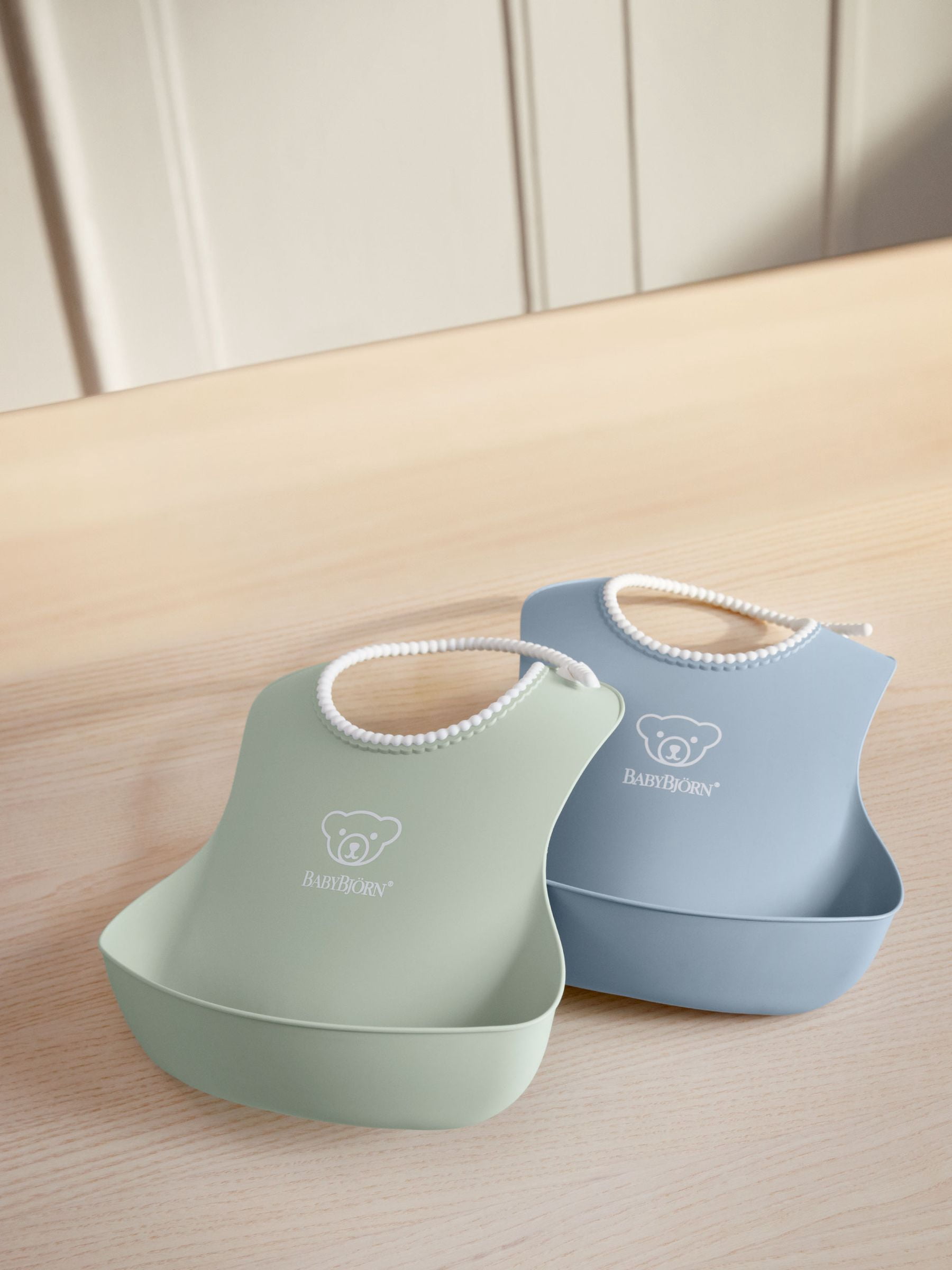 BabyBjorn Baby Bib 2-pack, Powder green/Powder blue