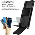 thumbnail image 2 of for Galaxy S21 Case Wallet 4-Card Flip Cover Credit Card Holder Slot Back Pocket Dual Layer Protective Hybrid Hard Shell Bumper Armor Case for Samsung S21 6.2 Black, 2 of 13