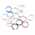 thumbnail image 4 of K-KED 2PCS Fake Piercing Nose Lip Ring Hoop Ear Body SILVER BLACK GOLD Steel Clip On-gold, 4 of 9