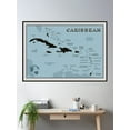 thumbnail image 2 of Map Of The Caribbean Islands Poster Wall Art, Modern Wall Decor For Living Room Bedroom, 8x12 UNFRAMED, 2 of 3