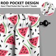 thumbnail image 5 of Kitchen Curtains 36 Inch Short - 3 Panel Set Watermelon Print, Rod Pocket Window Curtains 100% Polyester, Tropical Fruit Valance for Farmhouse, Cafe, Living Room, Bedroom, Easy Wash, 5 of 6