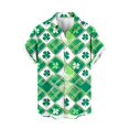 thumbnail image 3 of JURANMO Men's St Patricks Day Hawaiian Shirts Green Four Leaf Clover Graphic Holiday T-Shirt Beach Short Sleeve Bowling Shirts Tops Casual Button Down Shirts Green M Flash Sales Today, 3 of 6