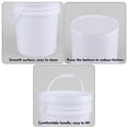 thumbnail image 3 of Afromy 4 Packs Food Grade Bucket Pail with Plastic Handles and Lid, Plastic Bucket Pail Container with Lid, 7 Gallon, White, 3 of 7