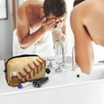 thumbnail image 5 of Goofa Vintage Baseball Printed Toiletry Bag with Handle,Large Capacity Travel Makeup Cosmetic Bag for Women, Carry on Airport Airline Compliant Bag, 5 of 9