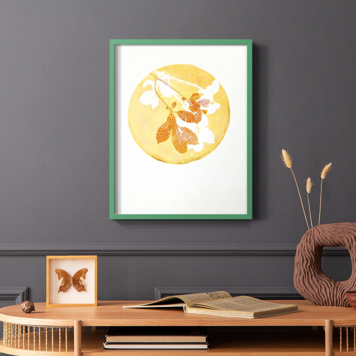 Keep it Simple in Green Solid Wood 8 x 10 Framed Print
