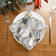 thumbnail image 2 of Dinner Napkins Cloth Washable Marble Gold Hexagon Table Napkins Polyester 20 * 20 inch Set of 4 Home Party Holiday Reusable, 2 of 7