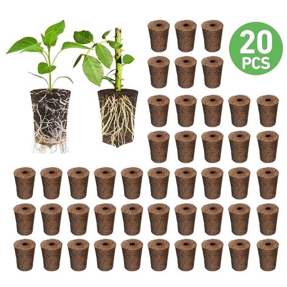 Replacement Root Growth Sponges for Hydroponic Indoor Garden, 20-Pack Seed Starter Pods, Eco-Friendly Peat Grow Plugs with Balanced pH for Aerogarden & Indoor Planting Machine