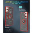 thumbnail image 4 of is Specially Designed for Samsung Galaxy S21 Anti-Scratches,Anti-Fingerprint, Built-in 360° Rotating Ring Bracket Solid and Durable Magnetic car Phone case, Suitable for 6.2inches Women-Red, 4 of 6