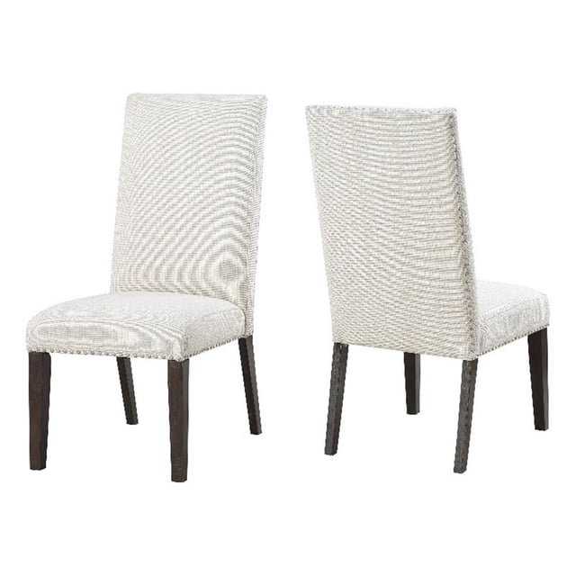 Chaise de Salle à Manger Hutchins en Bois Espresso Lavé avec Rembourrage Crème