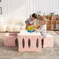 thumbnail image 2 of BanaSuper Toddler Table and Chair Set Plastic Activity Table for Toddlers -Pink, 2 of 7