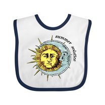 Inktastic Summer Solstice Sun and Moon Boys or Girls Baby Bib