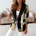 thumbnail image 2 of BODOAO Women's 2026 Trendy Double Breasted Blazer Jacket with Various Prints, Long Sleeve Versatile Suit Coat for Work, Office, Party, Meetings and Casual Daily Outfits Black 2XL, 2 of 5