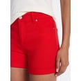 thumbnail image 5 of Time and Tru Women's Mid Rise Roll Cuff Denim Shorts, 4" Inseam, Sizes 0-20, 5 of 6