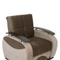 thumbnail image 6 of Besan Dark Beige Fabric w-Wood Arm Chair, 6 of 6