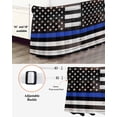thumbnail image 4 of American Flag Ruffle Bed Skirt California King Size Blue Line Star Black White Stripes Wood Grain Adjustable Elastic Dust Bed Skirts Wrap Around Bedskirt Wrinkle Free Easy Fit with 18 Inch Drop, 4 of 8
