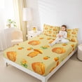 thumbnail image 3 of Erosebridal Kawaii Animal Capybara Full Size Sheets 4-Piece For Boys Girls,Kids Harvest Pumpkin Flowers Oranges Bed Sheets,Green Orange,Lightweight Room Decor, 3 of 5