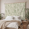 thumbnail image 3 of Sage Green Flowers Tapestry for Bedroom Wall Hanging Tapestry, Rustic Pastoral Botanical Floral Leaf Ceiling Backdrop Tapestries Poster Blanket Wall Decor for Teens Room Living Room Dorm 55" x 73", 3 of 8