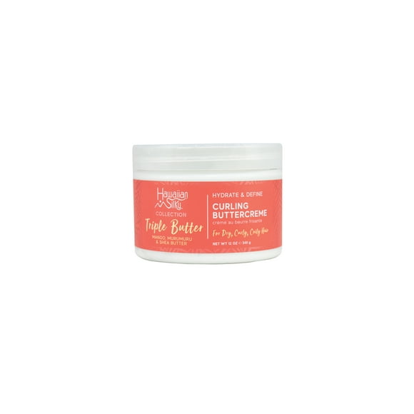 Hawaiian Silky Crème Bouclante au Beurre de Mangue et Murumuru, 12 fl oz avec Beurre de Karité pour Boucles Sans Frisottis avec Hydratation et Définition Collection Hawaiian Silky Triple Butter