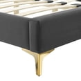 thumbnail image 4 of Modway Alexandria Tufted Performance Velvet Twin Platform Bed in Charcoal, 4 of 10