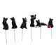 thumbnail image 3 of Estatuilla De Gato Negro De 6 Piezas, Estilo Variado, Exquisita Resina Duradera, Decoración De Micropaisaje Ampliamente Utilizada, Estatua De Jardín De Gato para Decoración De Patio Al Aire Libre, 3 of 5