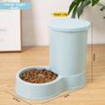 thumbnail image 1 of Alimentador automático para mascotas de 800mL, dispensador de agua de plástico de gran capacidad para perros y gatos, juego de alimentadores, 4 colores, 2 estilos, tazón de comida integrado para, 1 of 7