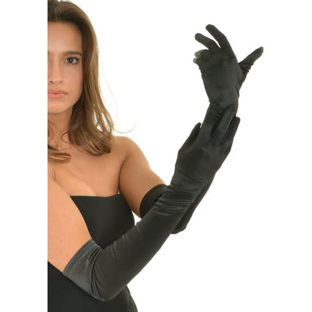 Evening Gloves Satin Opera Glove Pair Formal Accessory 23