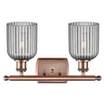 thumbnail image 2 of 516-2W-AC-G559-5SM Innovations Lighting Bridal Veil - 2 Light Bath Vanity-10 Inch Tall and 15 Inch Wide-Antique Copper Finish-Light Smoke Glass Color, 2 of 2
