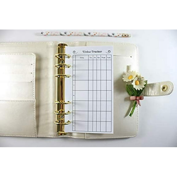 Workout Tracker, Fitness Inserts for Personal Size Planners