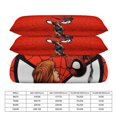 thumbnail image 4 of a2554 Spiderman Crawl Ensemble de Lit 3 Pcs - Comprend une Couette Réversible et un Ensemble de Draps Literie - Microfibre Résistante à la Décoloration Simple jfr2554(200x200cm 78x78 Po), 4 of 5