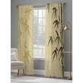 thumbnail image 4 of Vintage Bamboos Sheer Curtains 84 Inch Length 2 Panels Set, Ink Painting Retro Art Rustic Voile Window Treatment Rod Pocket Curtains Sheers Drapes for Bedroom/Living Room/Kitchen 52"x84"x2, 4 of 7