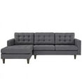 thumbnail image 4 of Modway Empress Upholstered Fabric Left-Facing Sectional Sofa in Gray, 4 of 6
