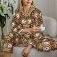 thumbnail image 6 of Sikiie Beautiful Owl Women's Long-Sleeve Shirt and Full-Length Bottom Pajama Set (s-xxl)-X-Large, 6 of 7