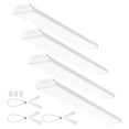 thumbnail image 1 of VEVOR 4FT LED Wraparound Light, 50W, 5500LM Flush Mount LED Shop Light, 4 Pack 6500K Daylight LED Kitchen Ceiling Lighting Fixtures, for Garage Office Laundry Fluorescent Tube Replacement, FCC, 1 of 9