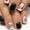 A2, variant on Medium Almond Christmas Press on Nails, Green Glitter Fake Nails with White Snowflake & Striped Design, Reusable Glue‑on False Nails for Women, Buy 2 Get 1 Free