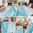 thumbnail image 6 of 8x10 Area Rugs for Living Room, Blue Coastal Wave Non Slip Area Rugs for Kitchen Bedroom Entryway, Summer Modern Ocean Beach Washable Carpet Runner Rug Floor Mats for Bedroom Home Decor, 6 of 9