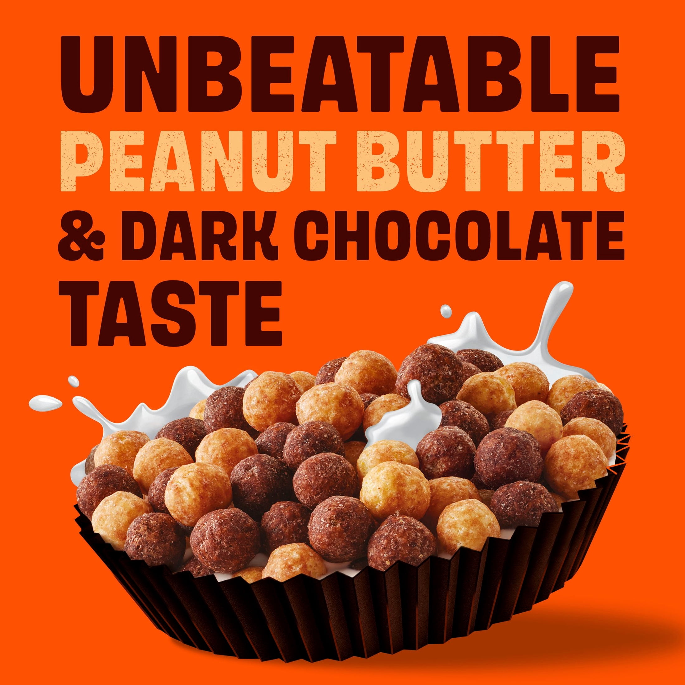 (7 pack) REESE'S PUFFS Dark Chocolate Cereal, with Real REESE'S Peanut Butter, Family Size, 19.7 oz