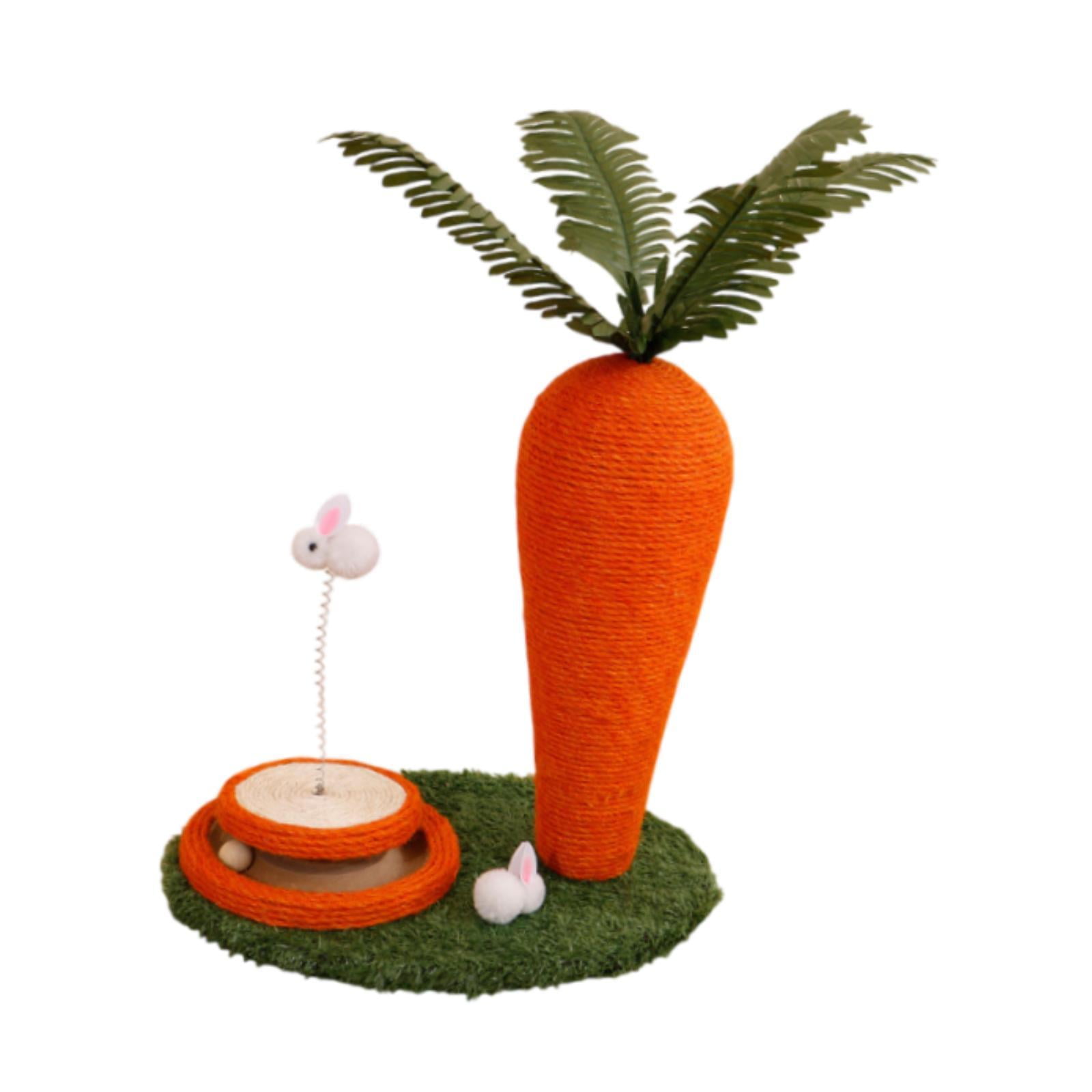 TOOYFUL Cat Scratcher Post Bed ,Cat Scratching Carrot Shape ,Interactive Cat Claw Scratcher, Cat Climbing Frame for Playing ,Exercise