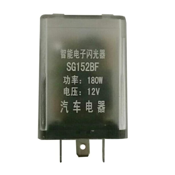 Retransmisión Del Interruptor Intermitente De La Luz De La Vuelta Del Coche LED De DC12V 160W 3Pin Con El Zumbador Para El Camión Del Coche Baoblaze Relé electrónico intermitente de 3 pines