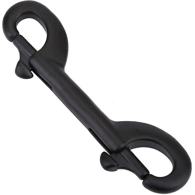 Pince à Ressort à Ressort à Double Extrémité Pince à Ressort à Ressort à 115 Mm pour Porte-Clés pour Animaux de Compagnie à Usage Extérieur Accès à la Plongée avec Crochet à Ressort à Double Extrémité Noir