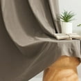 thumbnail image 2 of CUH Blackout Solid UV Protection Window Curtain Thick Room Panel Drapes Modern Thermal Insulated Living Curtains Dark Brown 52 x 102 inch, 2 of 4